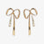 Katie Large Ribbon Bow Post Earrings Brass Wholesale