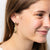 Daisy Floral Chain Post Earrings Brass