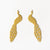 Raquel Large Peacock Post Earrings Brass