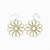 Stella Big Daisy Dangle Earrings Brass