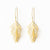 Flora Small Palm Leaf Earrings Brass