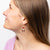 Veronica Two Tone Color Cut Glass Dangle Earring Red