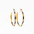 Lulu Hoop Earring Brass With Chanel Of Seed Bead Navy