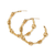 Audrey Chain Link Hoop Earrings Brass Wholesale