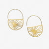 Maggie Sunburst Hoop Earrings Brass Wholesale