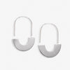 Maggie Half Circles Hoop Earrings Silver Wholesale