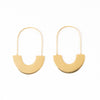 Maggie Half Circles Hoop Earrings Brass Wholesale