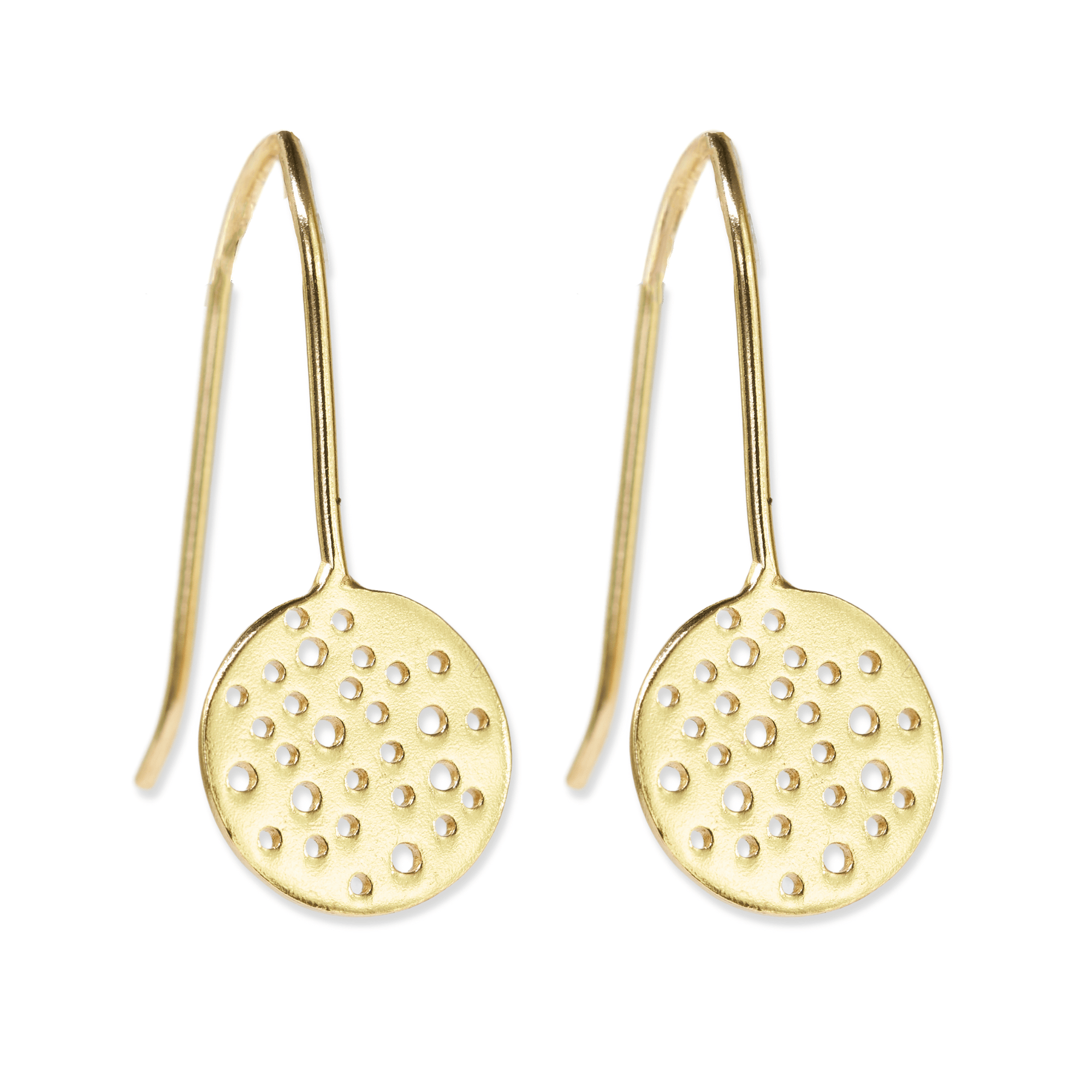 Maggie Circle With Holes Earrings Brass Wholesale