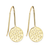 Maggie Circle With Holes Earrings Brass Wholesale