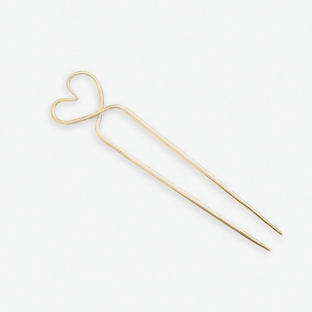 Sutton Heart Hair Stick Brass Wholesale