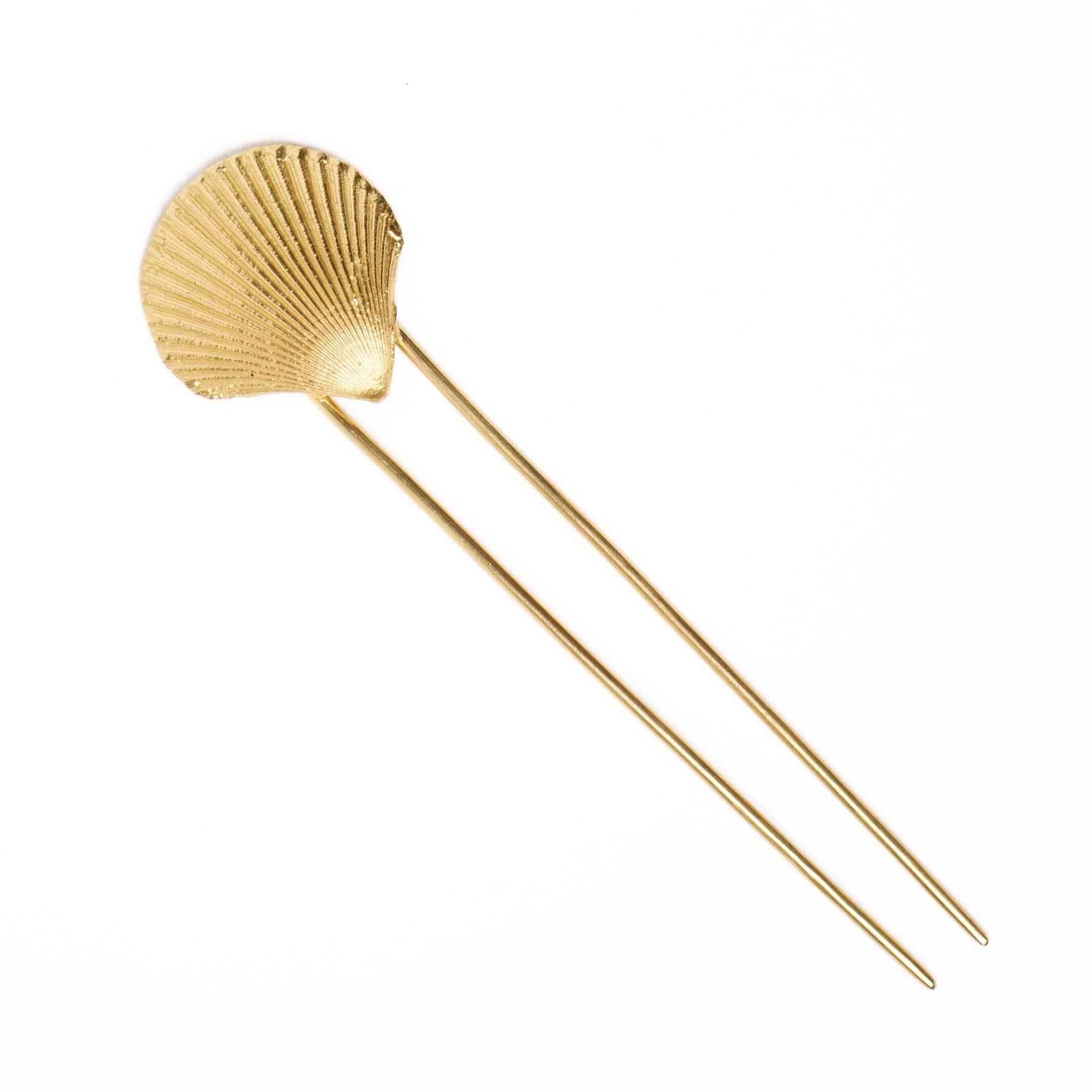Sutton Shell Hair Stick Brass Wholesale