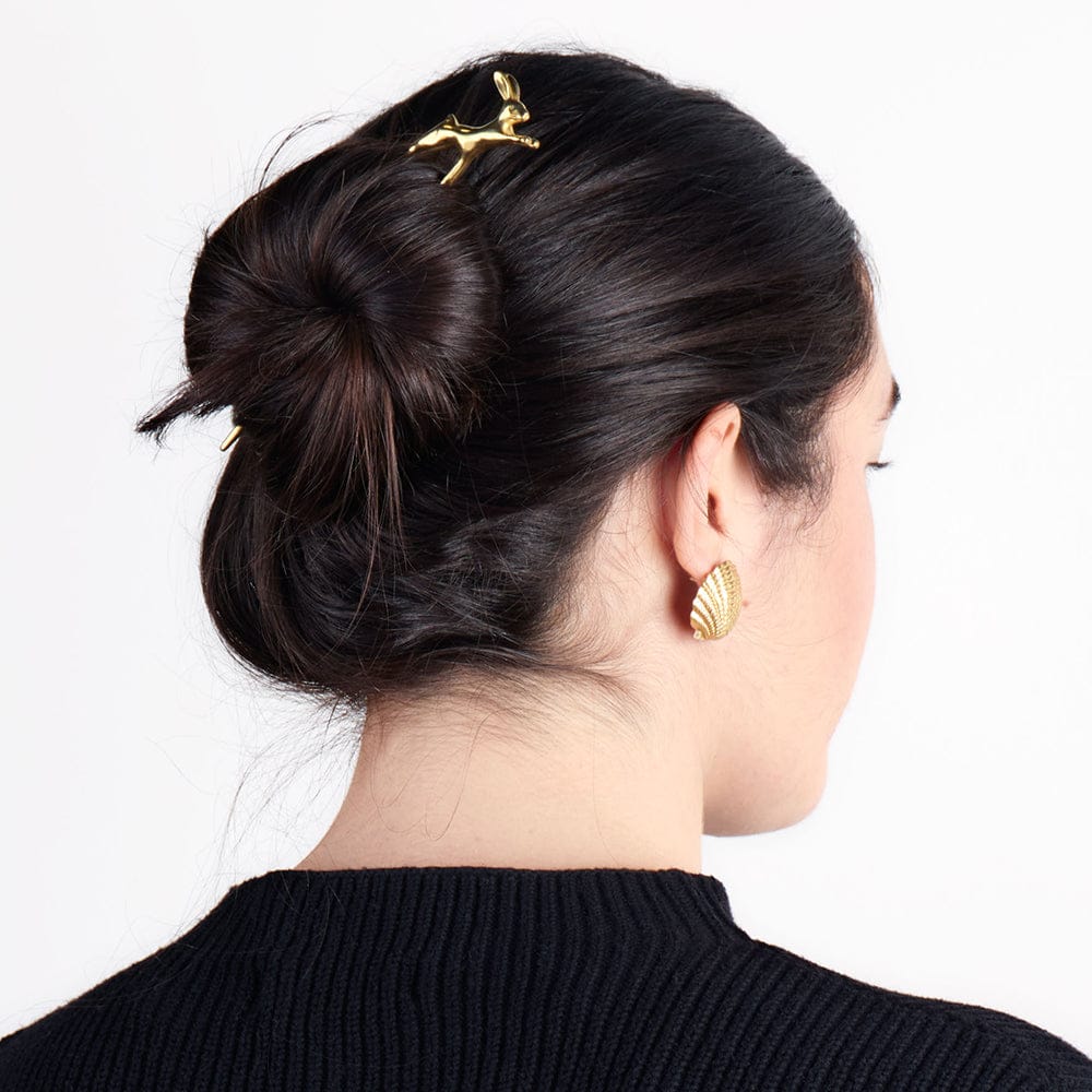 Sutton Bunny Hair Stick Brass Wholesale