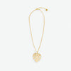 Flora Monstera Drop Pendant Necklace Brass Wholesale