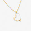 Hope Ribbon Open Heart Pendant Necklace Brass Wholesale