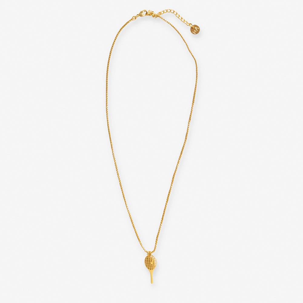 Alice Tennis Racket Pendant Necklace Brass Wholesale