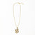 Kara Snake Pendant Necklace Brass