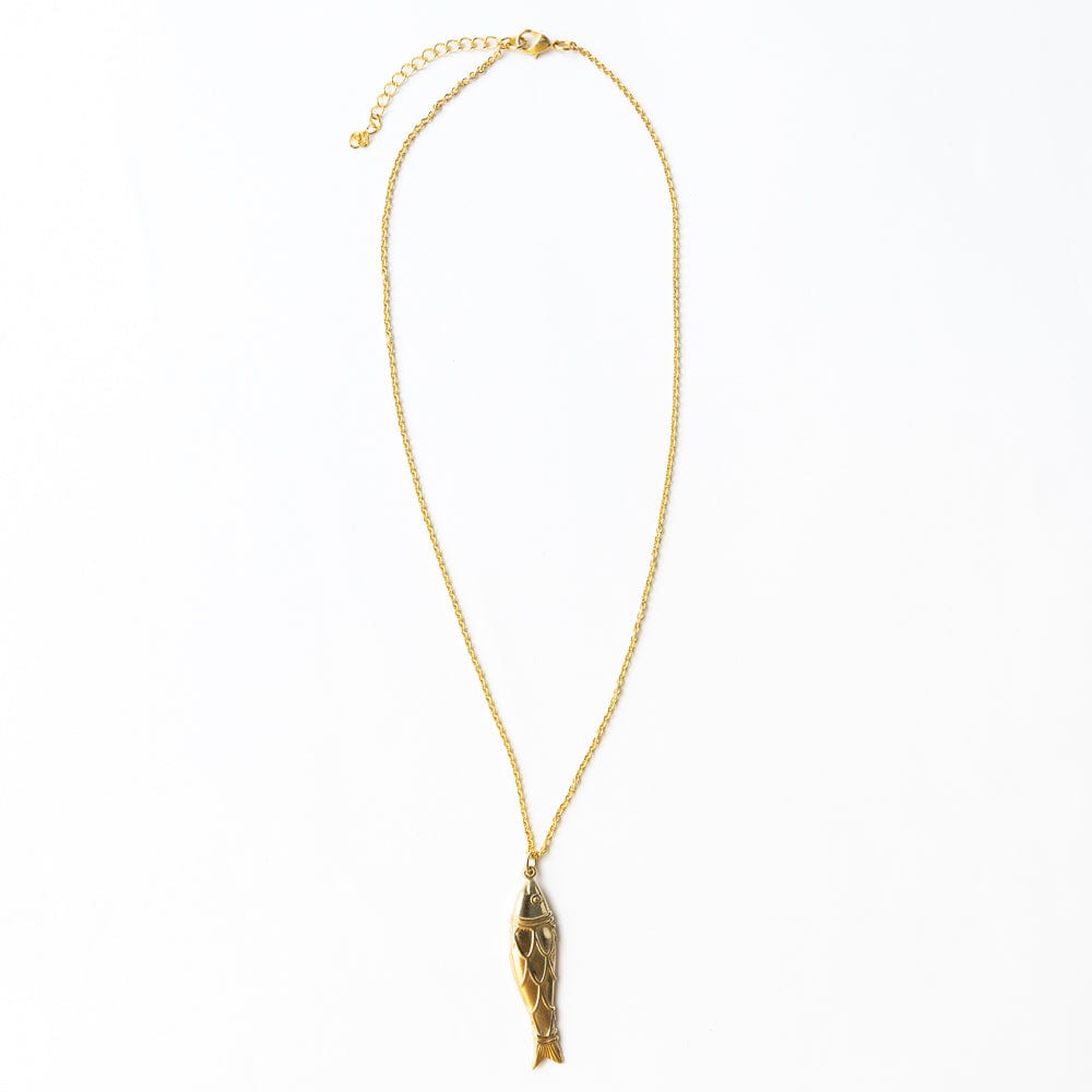 Sally Fish Dimensional Necklace Brass