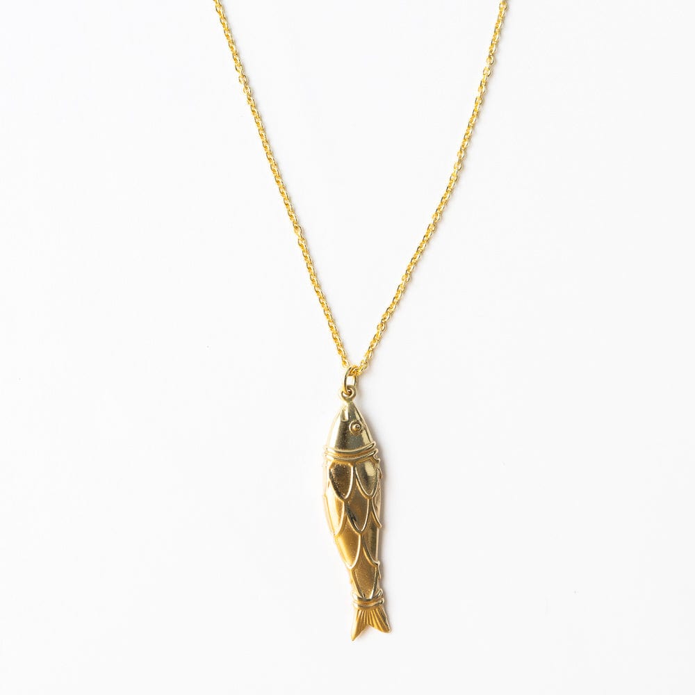 Sally Fish Dimensional Necklace Brass