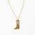 Lacey Boot Pendant Necklace Brass