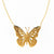 Monica Butterfly Pendant Necklace Brass