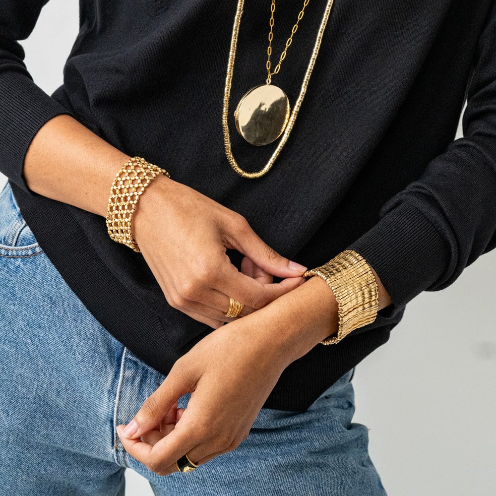 Virgina Locket Necklace On Paperclip Chain Brass Wholesale