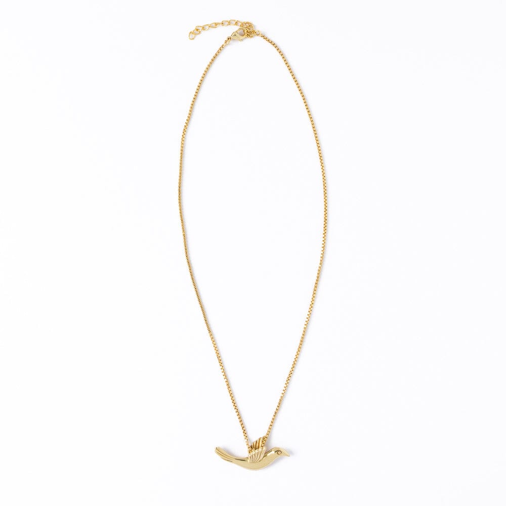 Wren Bird Pendant Necklace Brass Wholesale