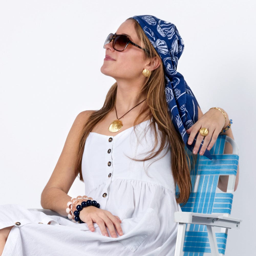 Joan Brass Shell Pendant Necklace On Leather Cord  Wholesale