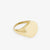 Poppy Brass Flat Round Signet Ring 18k Gold Size 7 Wholesale