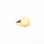 Poppy Brass Flat Round Signet Ring 18k Gold Size 7 Wholesale