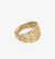 Morgan Brass Multi-Layer Organic Textured Ring 18k Size 8 Wholesale