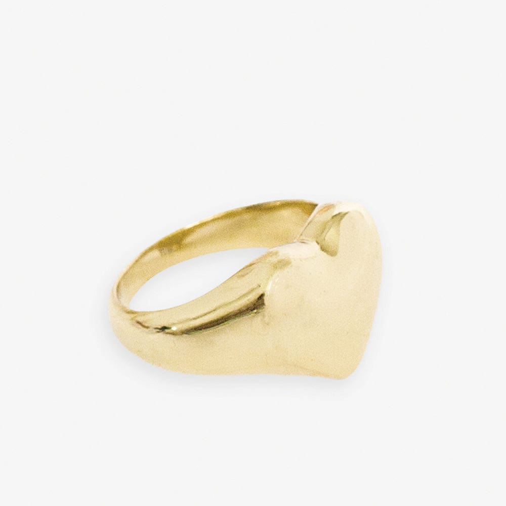 Poppy Brass Heart Statement Ring 18k Gold Size 7 Wholesale