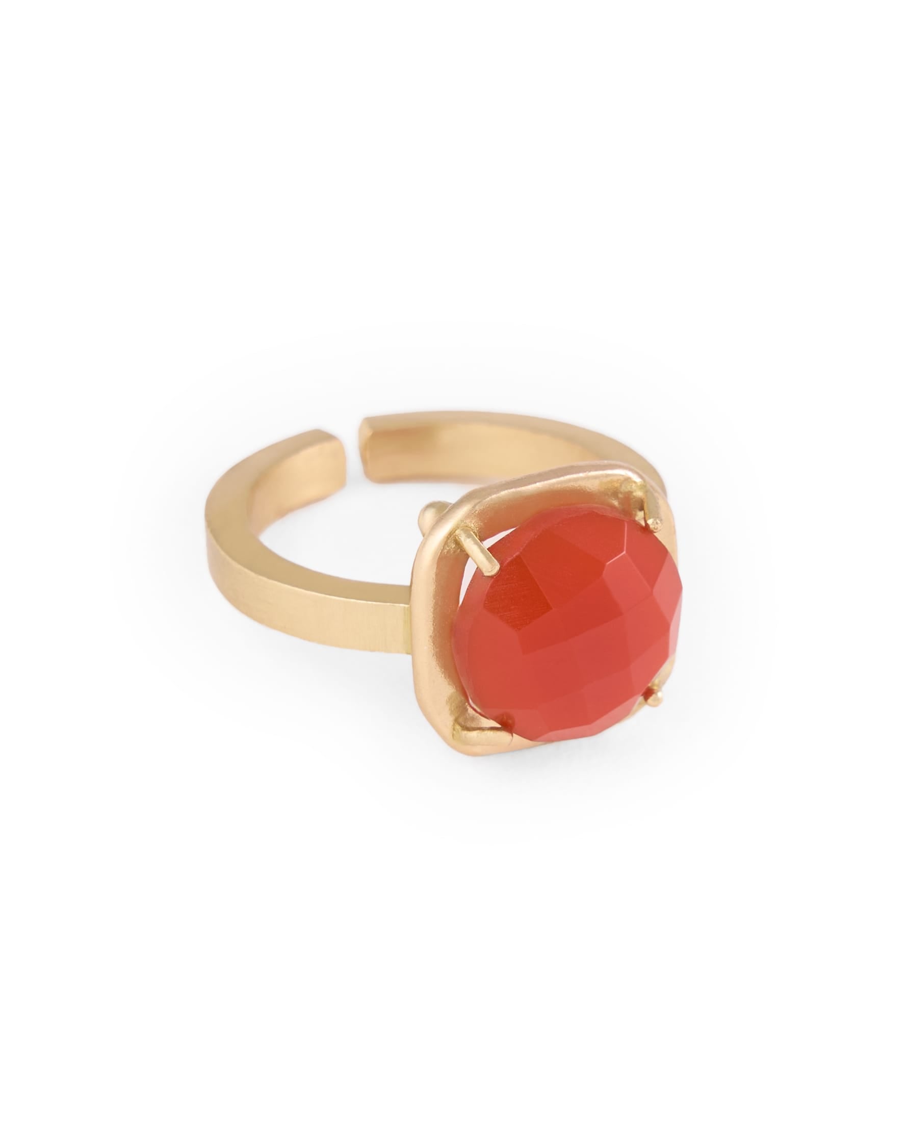 Celeste Single Stone Adjustable Ring Carnelian