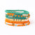 Game Day 11-Strand Bracelet Set Aqua + Orange