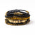 Game Day 11-Strand Bracelet Set Black + Gold Wholesale