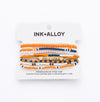 Bracelet Stack Game Day  Blue + Orange + White Wholesale