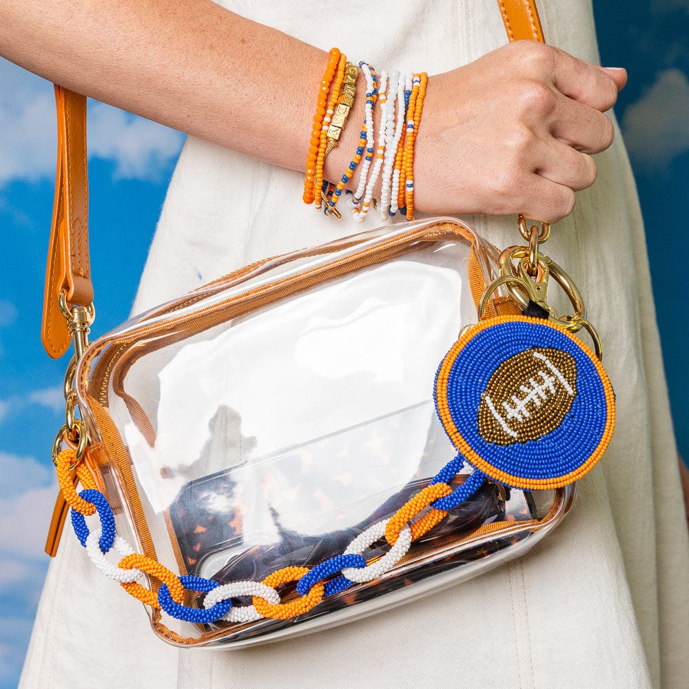 Bracelet Stack Game Day  Blue + Orange + White Wholesale