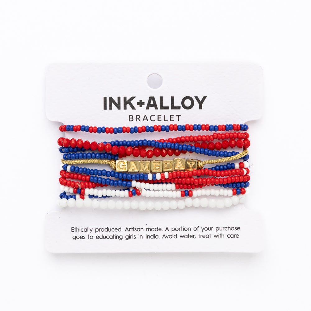 Bracelet Stack Game Day  Red + White + Blue Wholesale