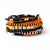 Game Day 11-Strand Bracelet Set Orange + Black Wholesale