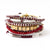 Game Day 11-Strand Bracelet Set Maroon + White Wholesale