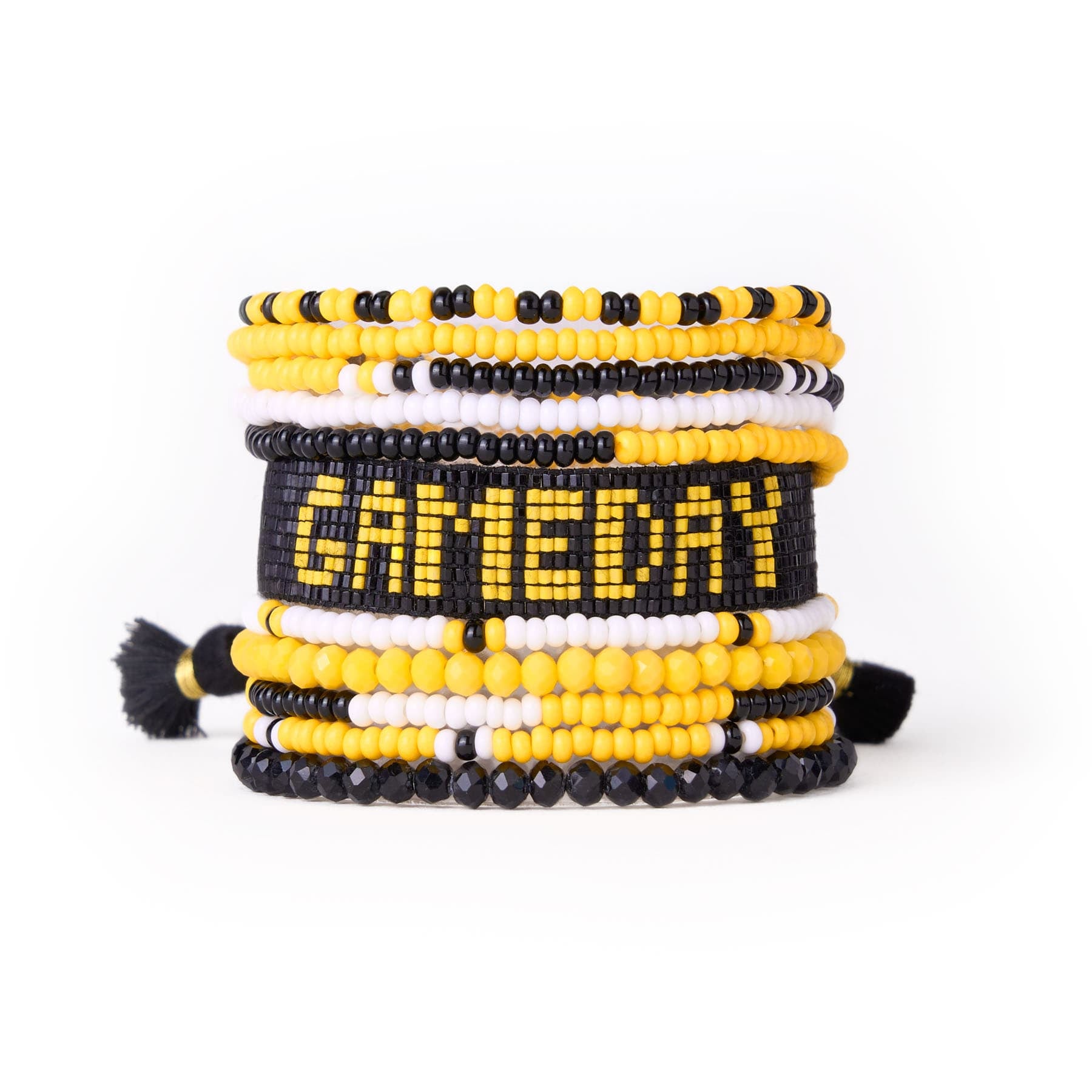 Game Day Sage 10 Strand + Gabby Stack Black, Yellow, + White Wholesale
