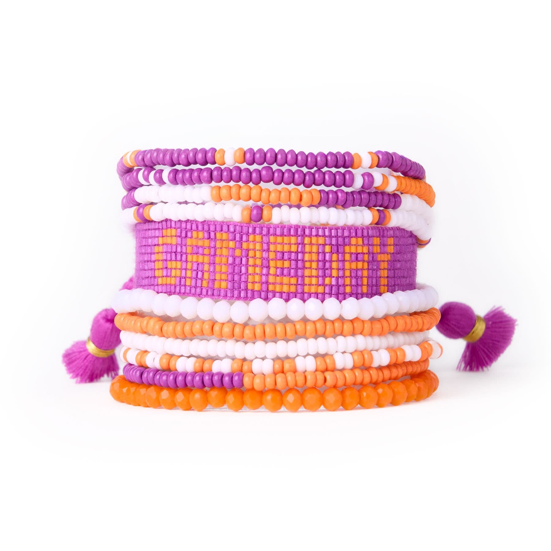 Game Day Sage 10 Strand + Gabby Stack Purple, Orange, + White Wholesale