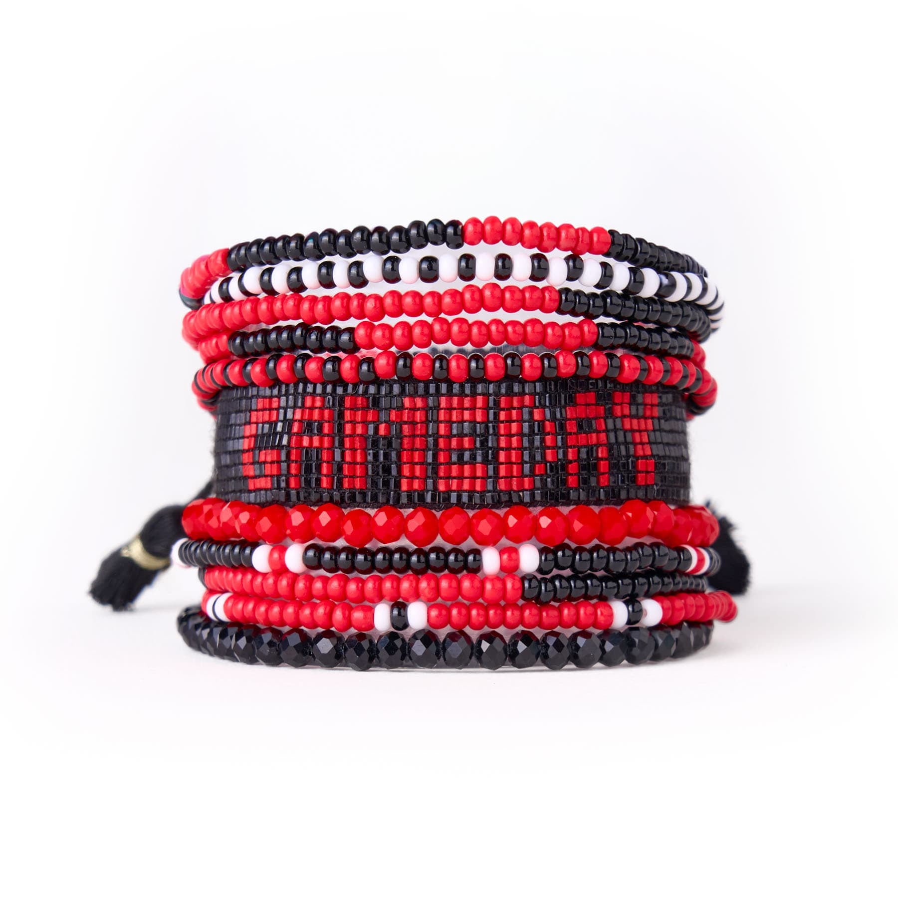 Game Day Sage 10 Strand + Gabby Stack Red, Black, + White Wholesale