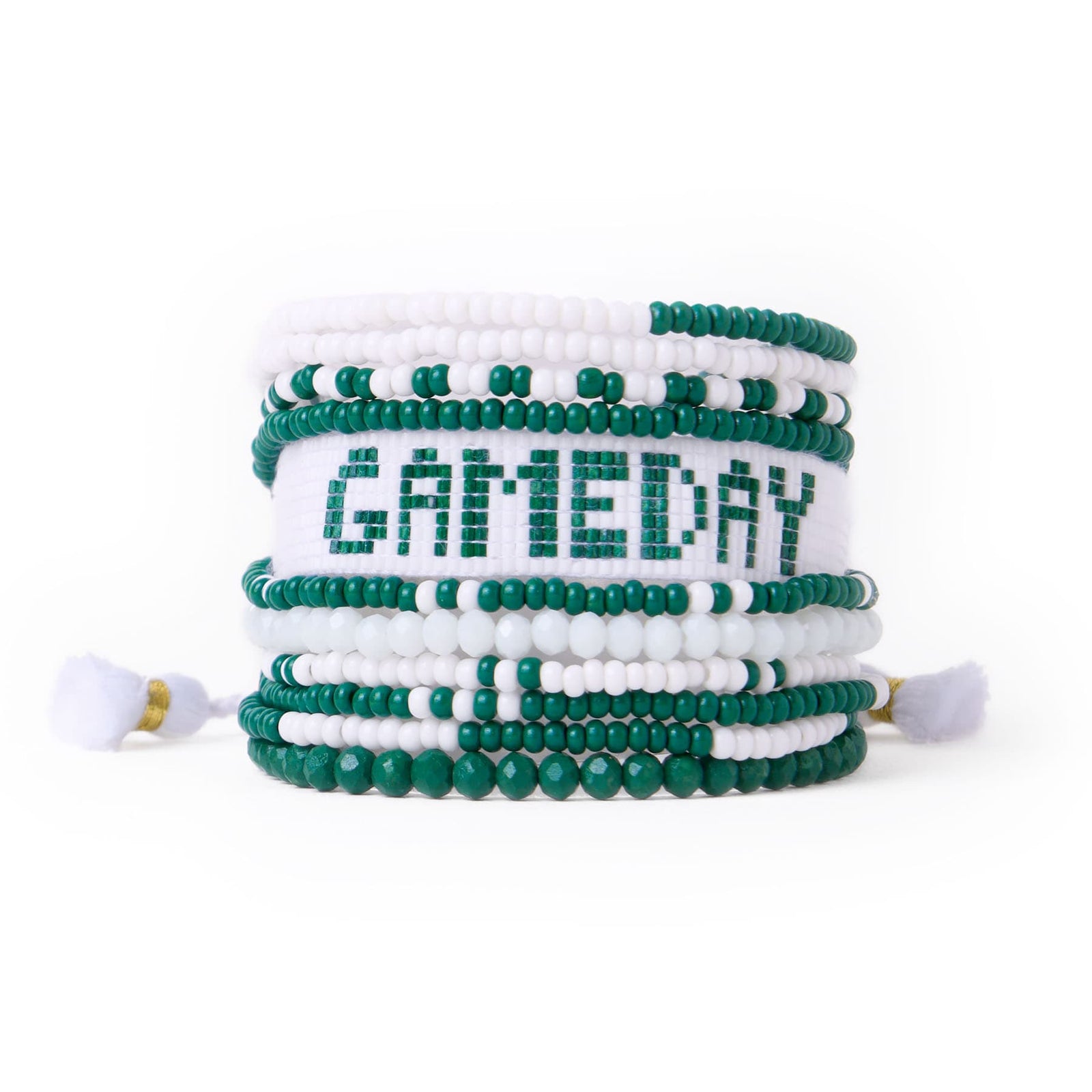 Game Day Sage 10 Strand + Gabby Stack Green + White Wholesale