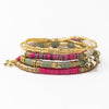 Grace Bracelet Stack of 5 - Mint &amp; Hot Pink