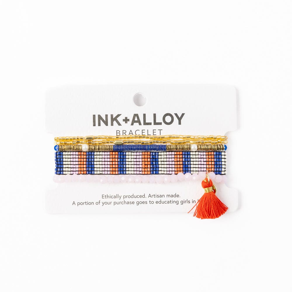 Grace & Alex Bracelet Stack Lapis And Pink Wholesale