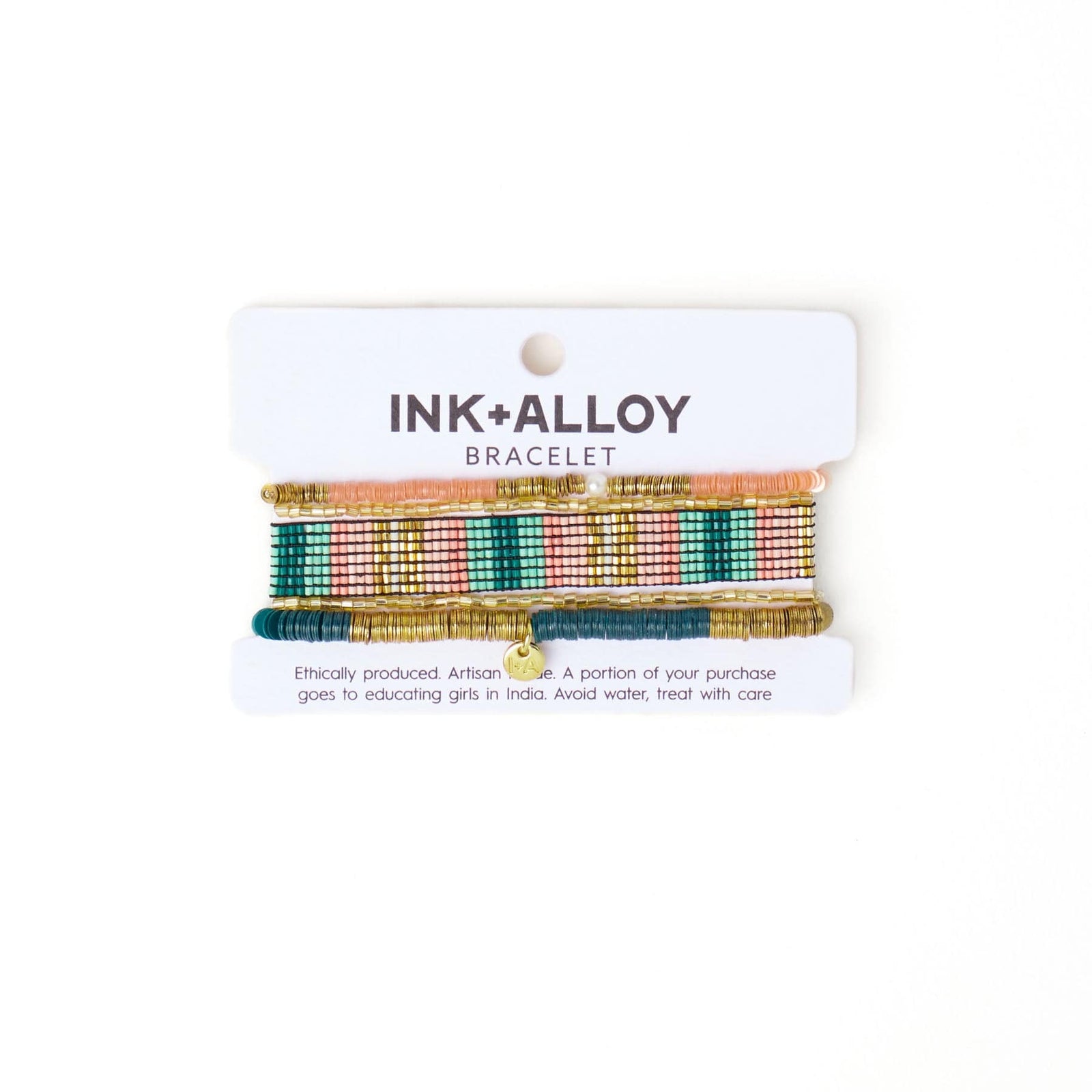 Grace & Alex Bracelet Stack Green And Pink Wholesale