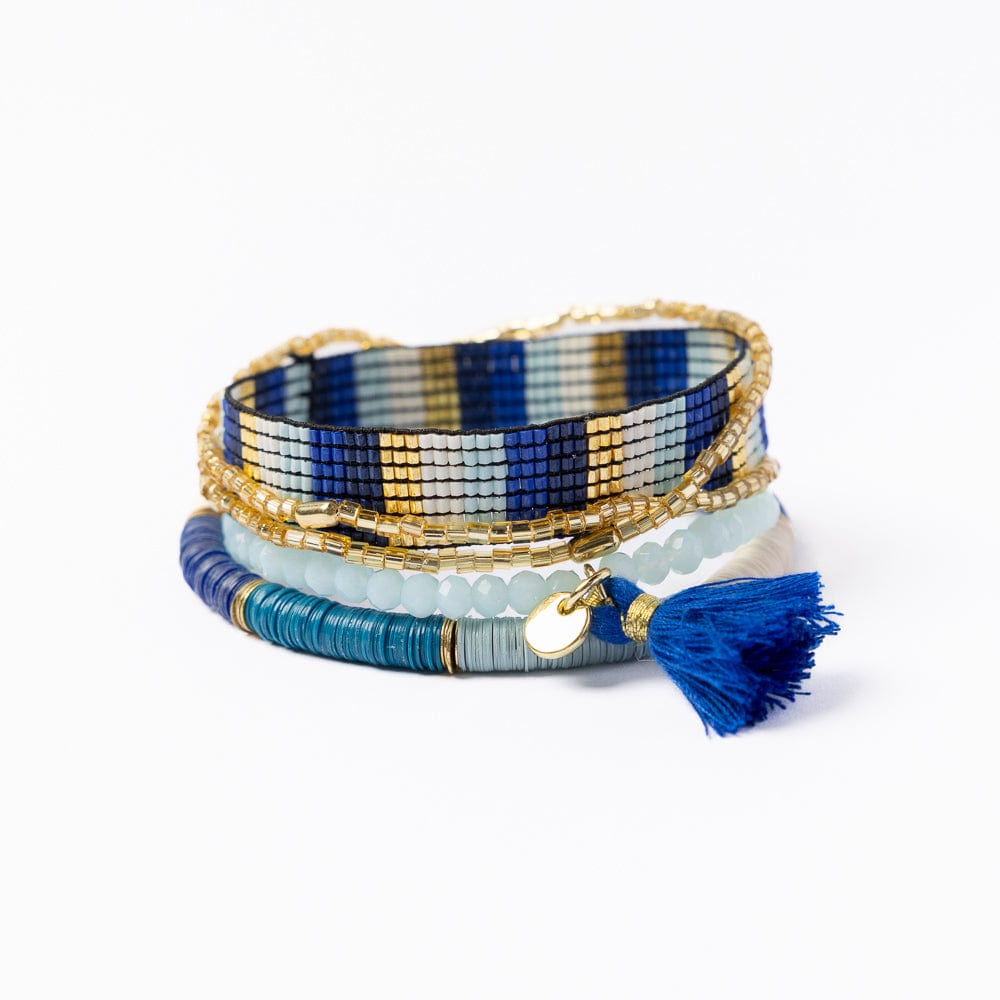 Grace & Alex Bracelet Stack Lapis And Light Blue Wholesale