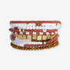 Bracelet Stack Game Day Burnt Orange + White Wholesale