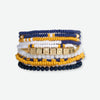 Bracelet Stack Game Day Navy + Yellow + White Wholesale