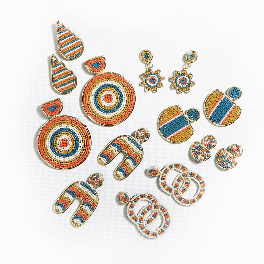 Matilda Horizontal Striped Earrings Desert Wholesale